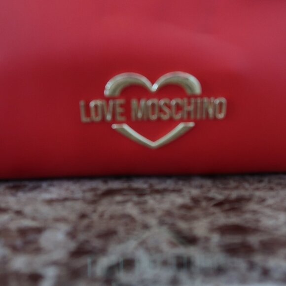 LOVE MOSCHINO BORSA PU ROSSO SATCHEL BAG - Picture 6 of 15